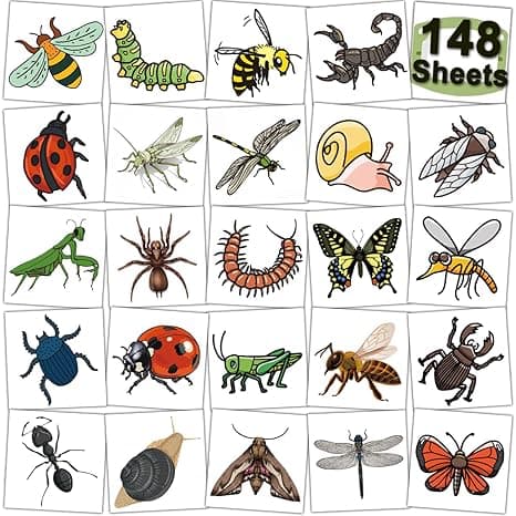 🐞 Ladybugs! 148 Temporary Tattoos for Kids' Parties