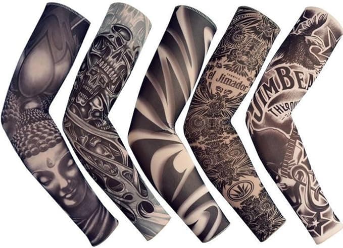 Fake Tattoo Sleeves - Realistic Temporary Arm Tattoos | 5 Unique Designs