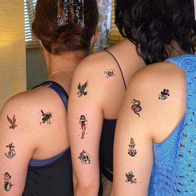 🔥 Retro Temporary Tattoos: 76 Classic Old School Designs 🔥