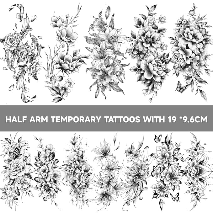 🔥 Sexy Traditional Tattoo Arm Sleeves! 12 Sheets of Temporary Tattoos 🔥