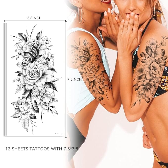 🔥 Sexy Traditional Tattoo Arm Sleeves! 12 Sheets of Temporary Tattoos 🔥