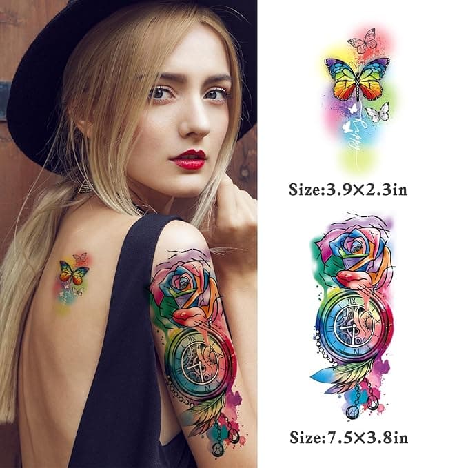 Gorgeous Temporary Tattoos! 🌸🦁🦉