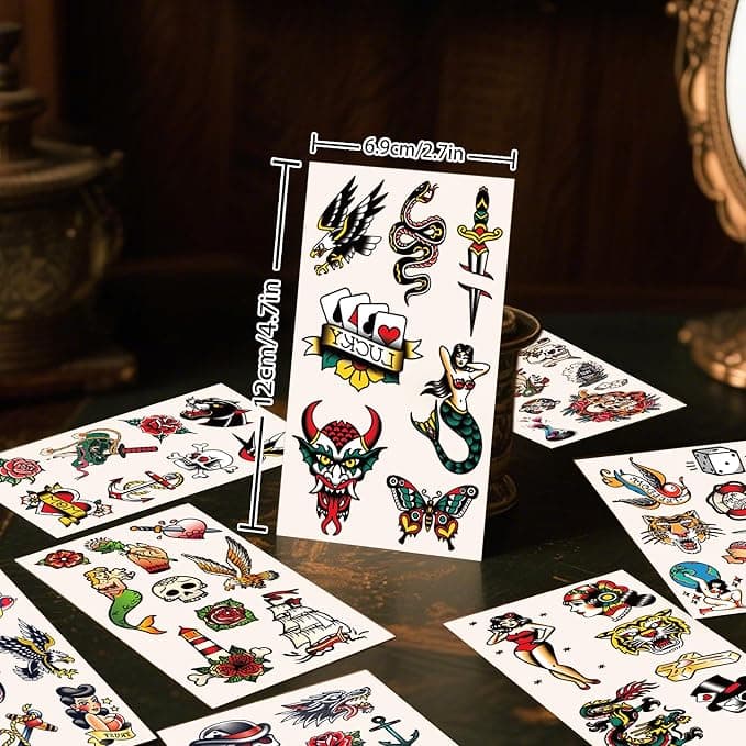 🔥 Retro Temporary Tattoos: 76 Classic Old School Designs 🔥