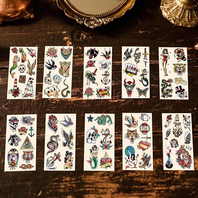 🔥 Retro Temporary Tattoos: 76 Classic Old School Designs 🔥